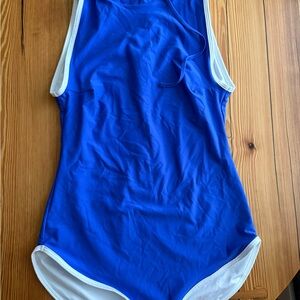 Blue and White Swimsuit